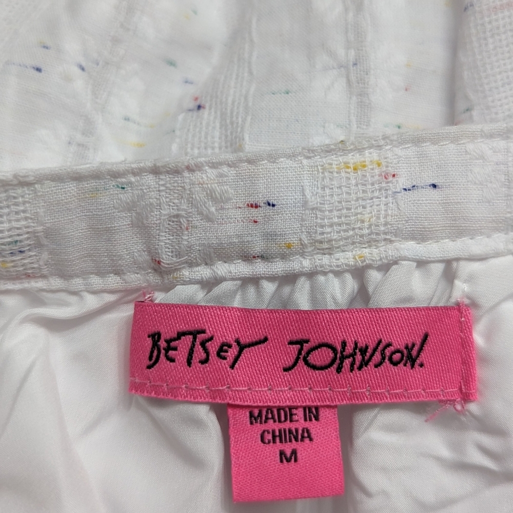 BETSEY JOHNSON confetti spectator tiered midi dress M - Picture 11 of 11